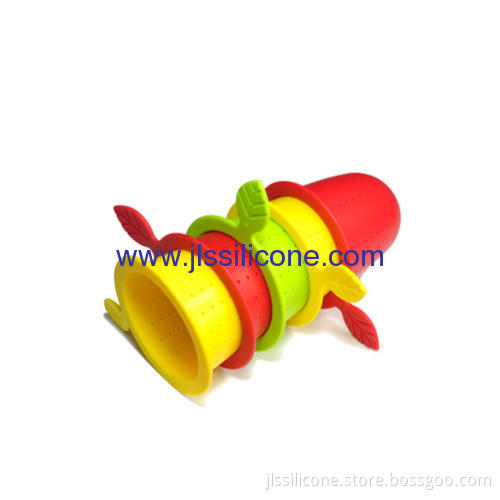 New Arrival Silicone Tea Infuser With Maple Leaf Handle 